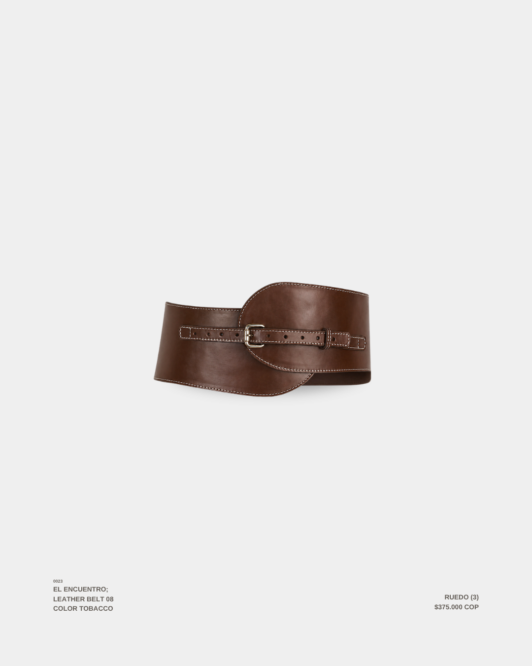 "EL ENCUENTRO" BELT TOBACCO