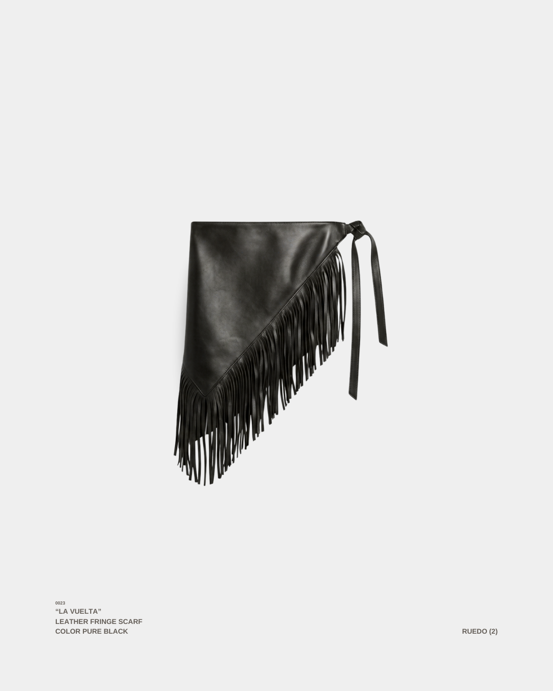 "LA VUELTA" FRINGE SCARF NEGRO