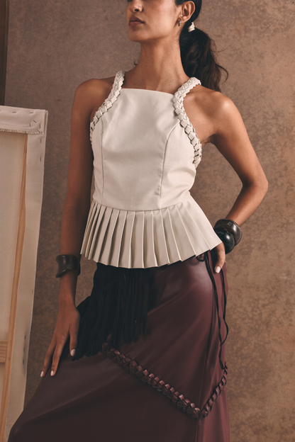 "LA FLACA" TOP IVORY