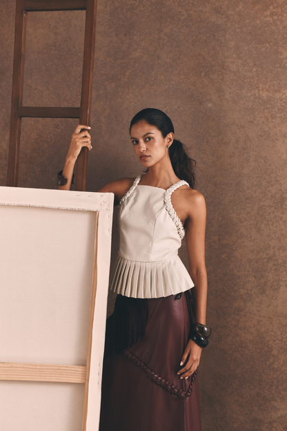 "LA FLACA" TOP IVORY