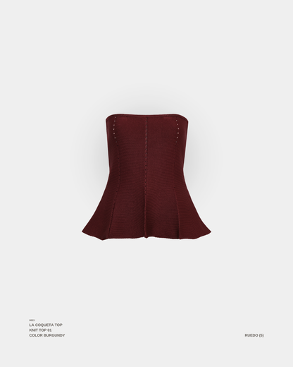 La Coqueta Top Burgundy