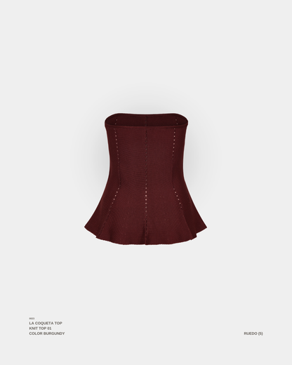 La Coqueta Top Burgundy