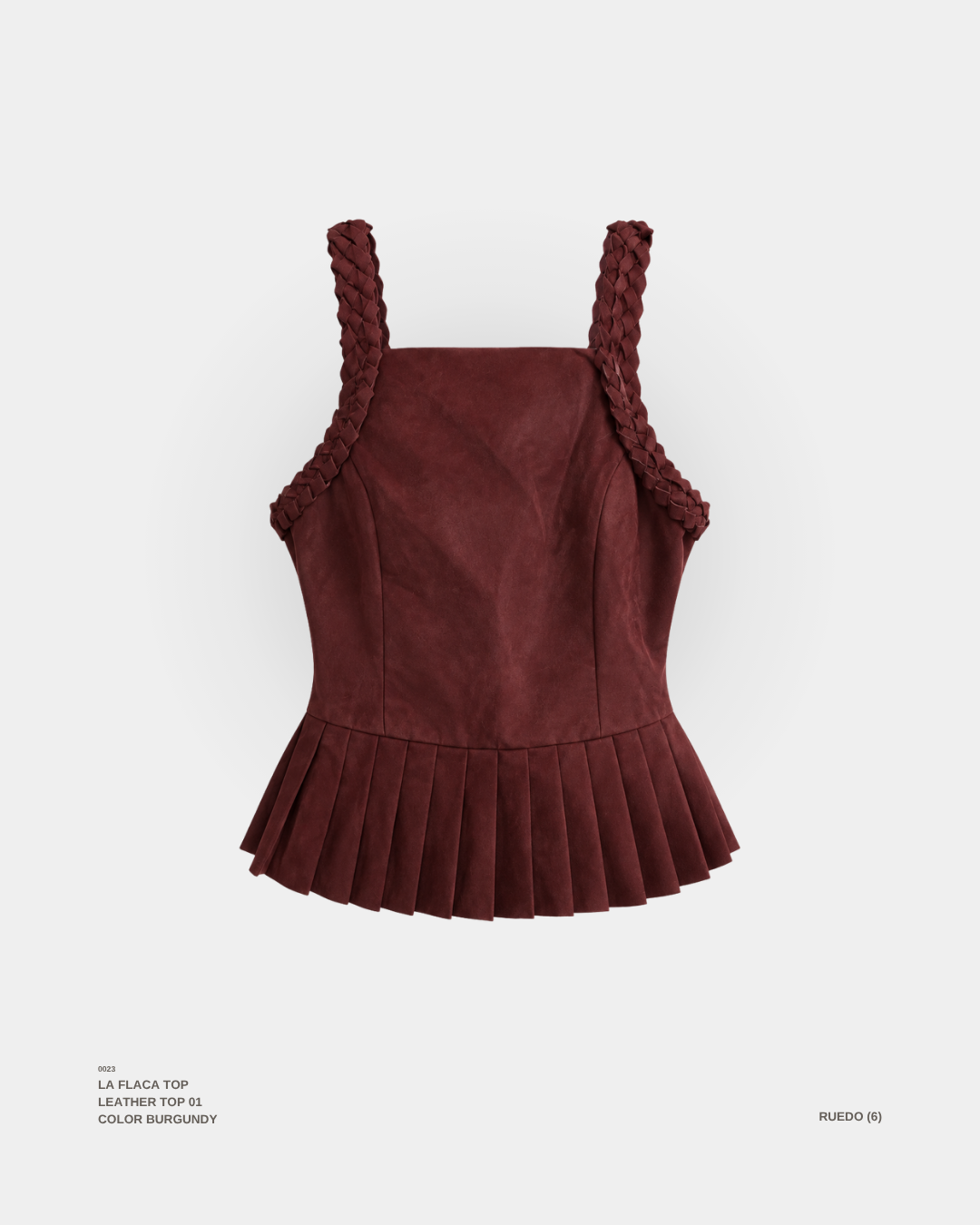 "LA FLACA" TOP BURGUNDY