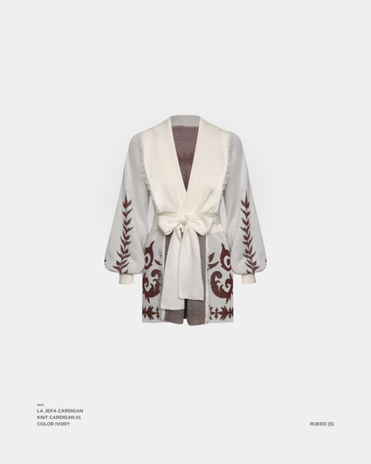 "LA JEFA" CARDIGAN IVORY