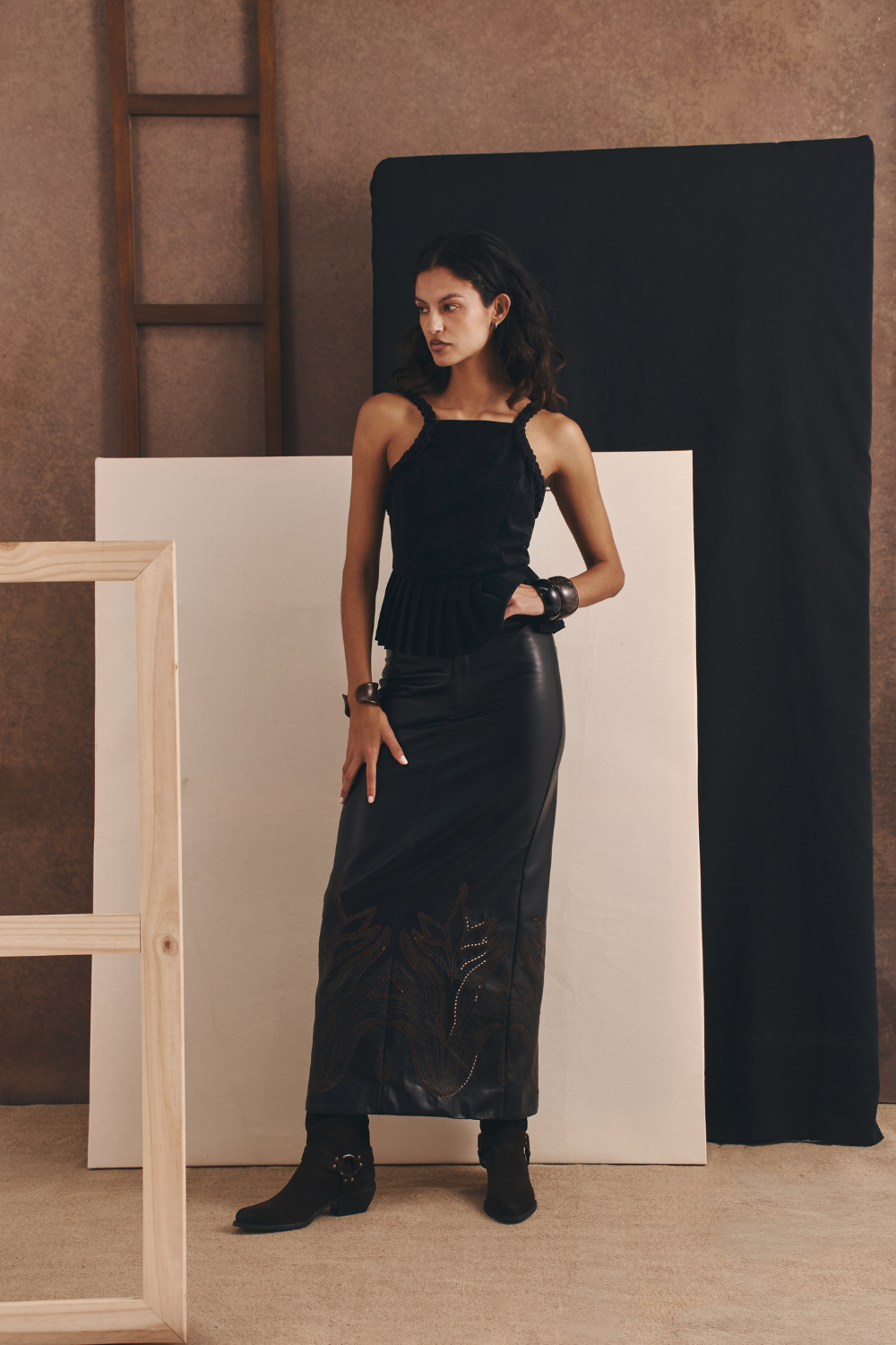 "LA FINA" SKIRT MIDNIGHT