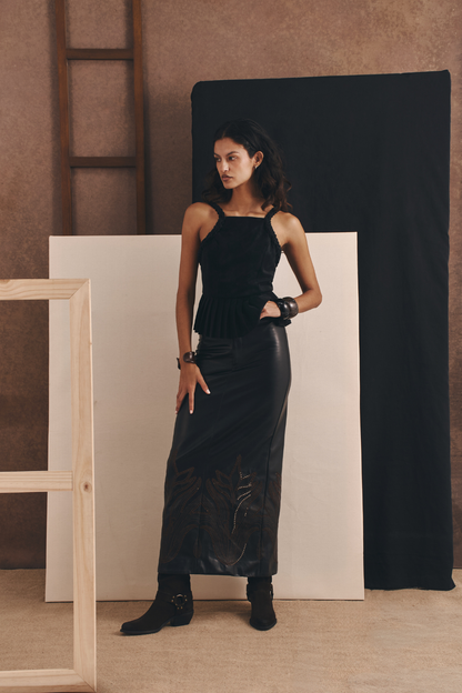 "LA FINA" SKIRT MIDNIGHT