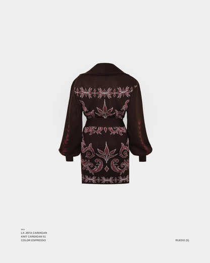 "LA JEFA" CARDIGAN ESPRESSO