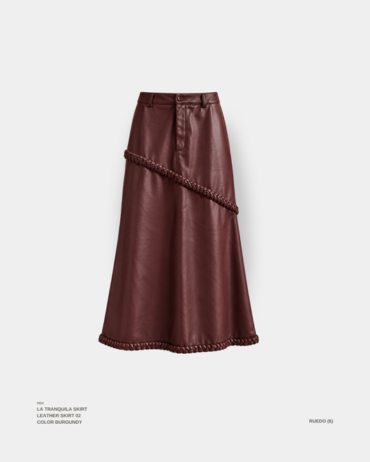 "LA TRANQUILA" SKIRT BURGUNDY