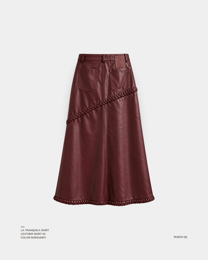 "LA TRANQUILA" SKIRT BURGUNDY