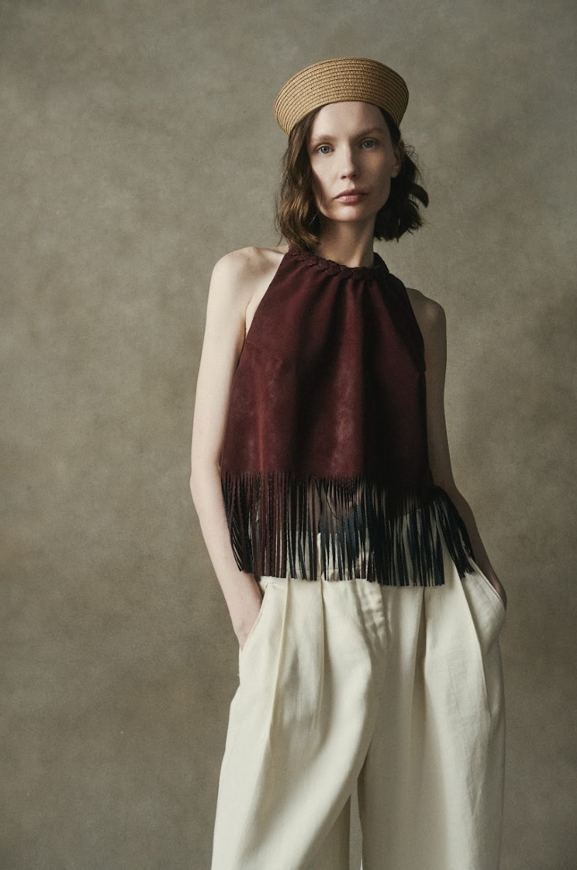 "LA REGIA" TOP BURGUNDY