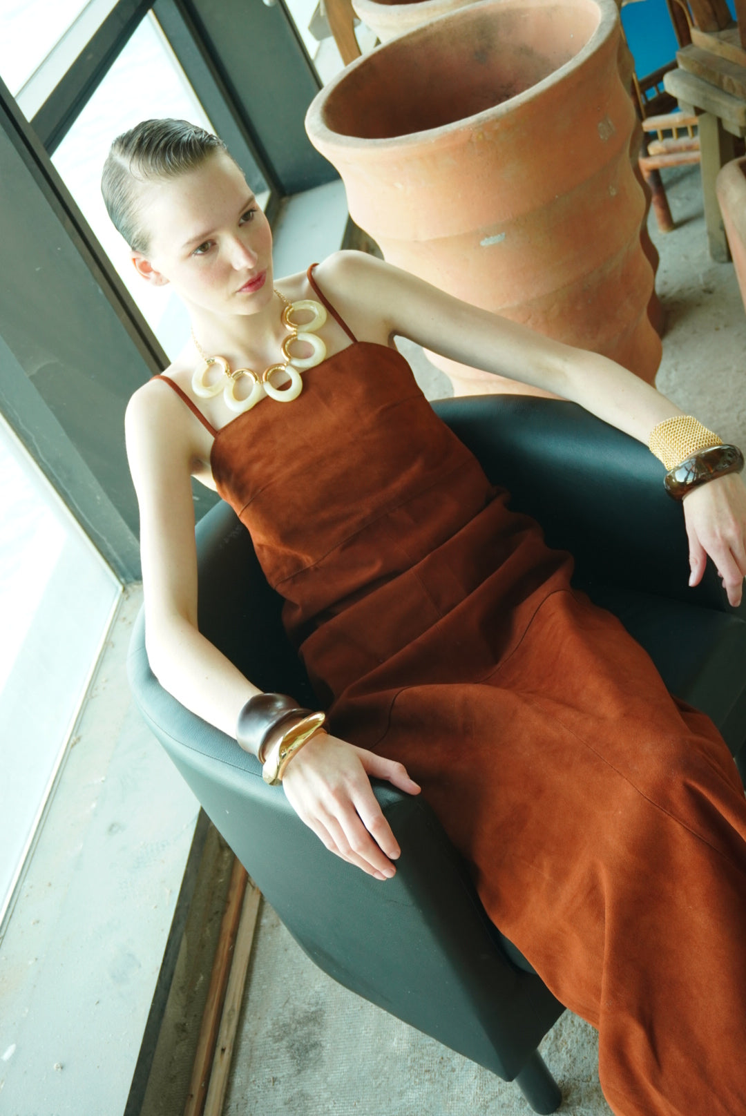 "LA OLA" TERRACOTTA DRESS (PRE-ORDER)