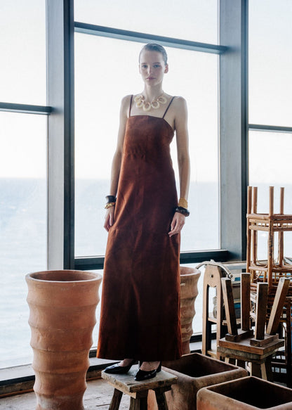 "LA OLA" TERRACOTTA DRESS (PRE-ORDER)